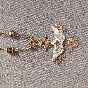Star angel wings necklace
